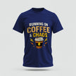 Coffee & Chaos Crew Collar Tshirt – High Quality 100% Cotton Unisex Plain Blank Everyday Wear Tshirt