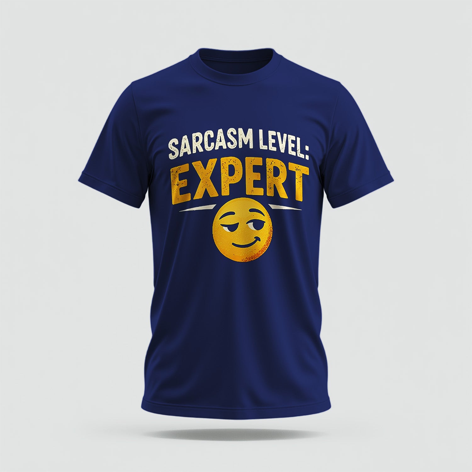 Sarcasm Level Expert Crew Collar Tshirt – High Quality 100% Cotton Unisex Plain Blank Everyday Wear Tshirt